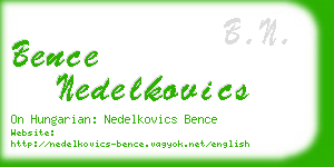 bence nedelkovics business card